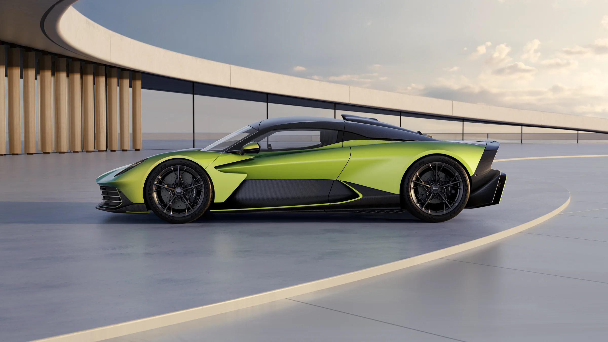Seitenansicht des Aston Martin Valhalla